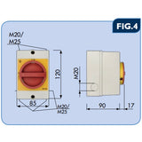 Three Phase AC Switch Disconnector 25A